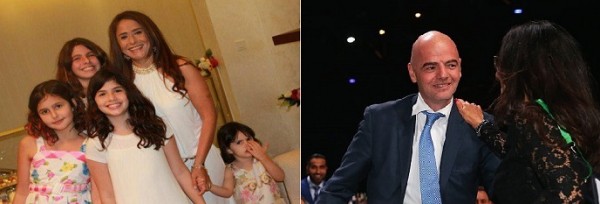 زوجة رئيس "الفيفا" الجديد لبنانية كانت أكبر داعميه