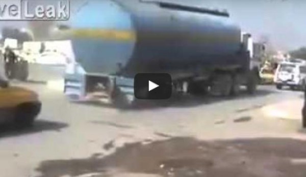 شاحنة وقود تسير بدون عجلات