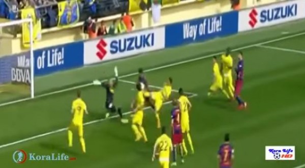 ملخص مباراة برشلونة و فيا ريال