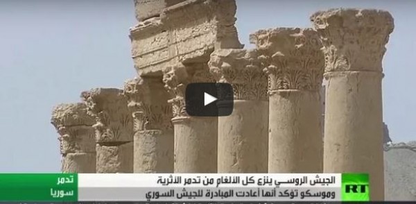 القوات الروسية تنجح بنزع الألغام في تدمر