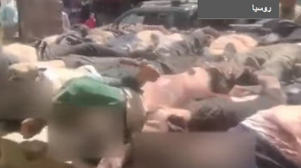 يوم دام في مدينة حلب السورية.. وحاملة دبابات تجوب شوارع حلب بجثث مسلحين معارضين (فيديو)