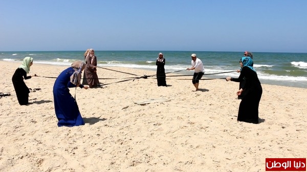 جمعية نطوف تنفذ نشاط تدريبي على شاطئ بحر غزة