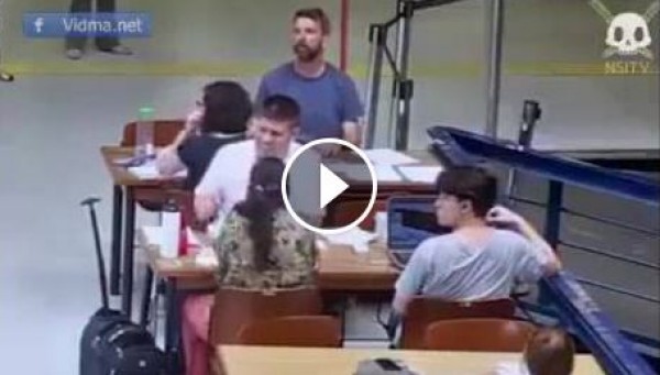 شاهد كيف يخيف رجل من حوله بطريقة العطس