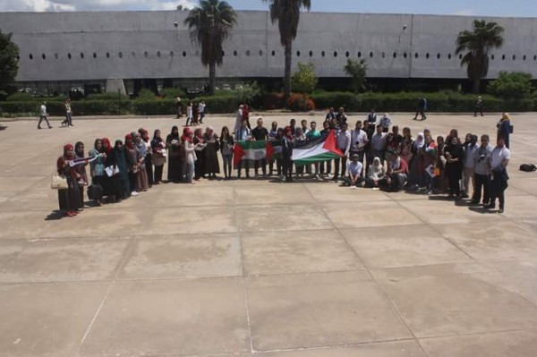 فعالية اتحاد طلاب فلسطين بولاية قسنطينة الجزائرية لاسترداد جثامين الشهداء