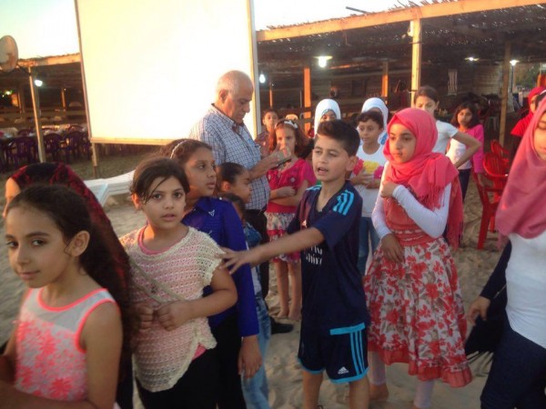 نادى الجليل الفلسطينى في مخيم البرج الشمالى ينظم خفل افطار للاطفال الفلسطينيين والسوريين على شاطيء بحر صور