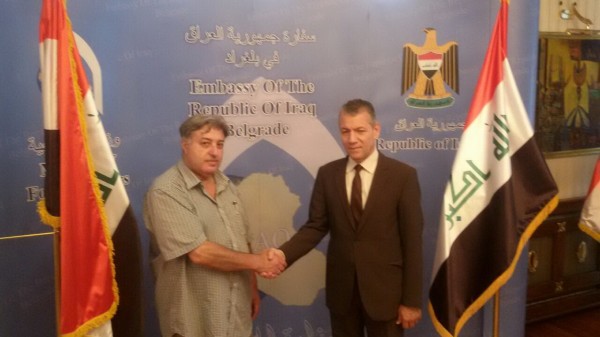 سفير العراق لدى صربيا يلتقي مع رئيس الجالية العراقية في صربيا