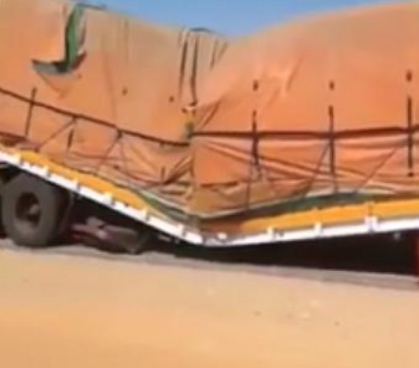 نتيجة الحمولة الزائدة عند الشاحنة