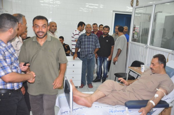 بالصور..حركة فتح اقليم الوسطى تنظم حملة تبرع بالدم