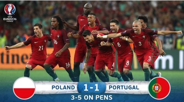 حكاوي اليورو (19): ضربات الحظ تطيح ببولندا وتمنح رونالدو السيء ورفاقه بطاقة العبور لنصف النهائي