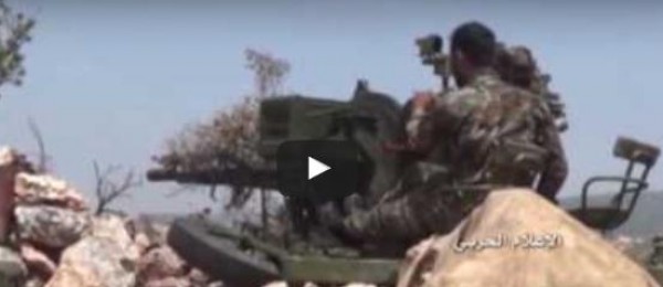 فيديو يظهر قصف القوات السورية للمسلحين