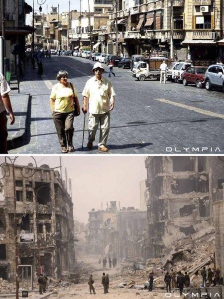 حلب قبل وبعد الحرب