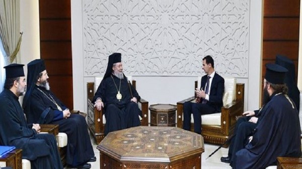 الأسد يستقبل رئيس أساقفة قبرص والوفد المرافق له