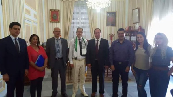 رئيس منظمة تطوع يلتقي محافظ تونس العاصمة وسفير فلسطين في تونس