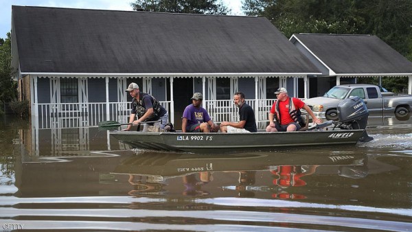 ارتفاع عدد قتلى فيضانات لويزيانا الأميركية