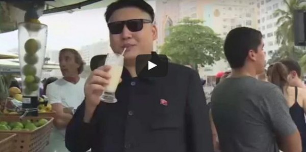 شبيه "كيم جونغ أون" في مدرجات أولمبياد ريو!