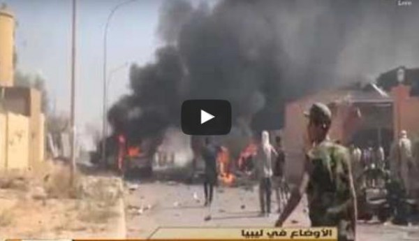 شاهد: مقتل أربعة جنود ليبيين جراء انفجار لغم أرضي في منطقة القوارشة
