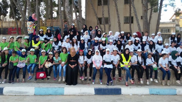 مخيم ربوع القدس للطليعيات في كفل حارس يختتم فعالياته بعمل تطوعي في المدرسة سلفيت