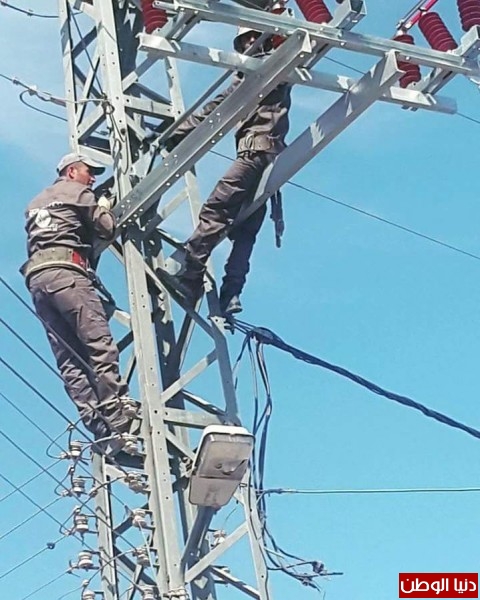 دائرة الكهرباء في بلدية سلفيت تنهي صيانة شبكات الضغط العالي والمنخفض