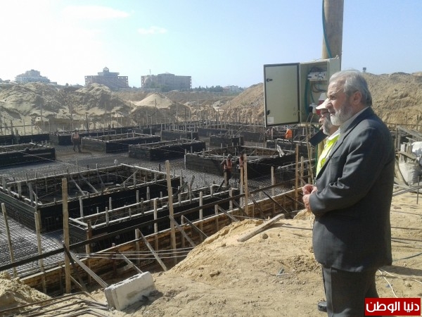 المستشار الحلبي يتفقد مشروع بناء قصر العدل