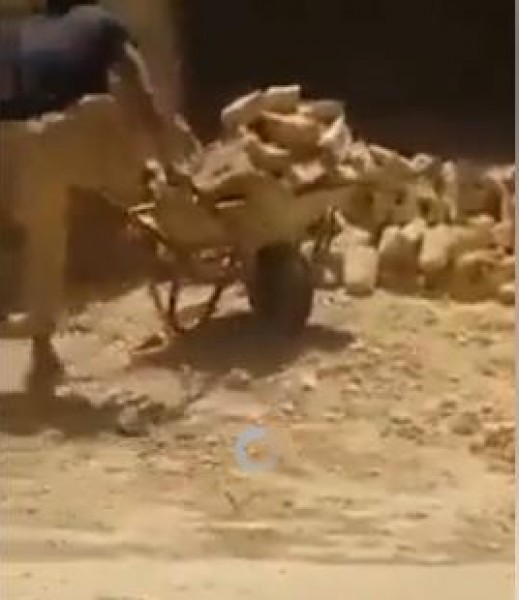 شاب يتحدي الإعاقة ويعمل في مهنة شاقة