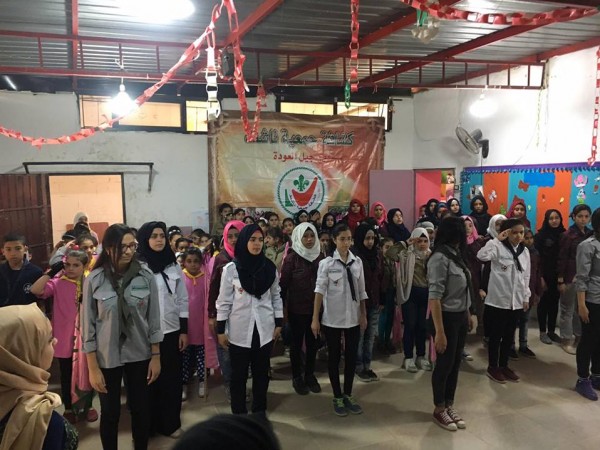 كشافة ناشط تنظم احتفالا كشفياً بمناسبة يوم المخيم الفلسطيني