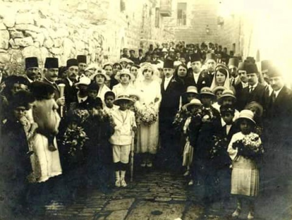 حفل زفاف في مدينة القدس عام 1922