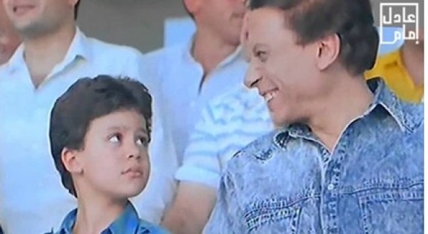 صورة عادل إمام وابنه النجم"محمد" في طفولته تذيب القلوب
