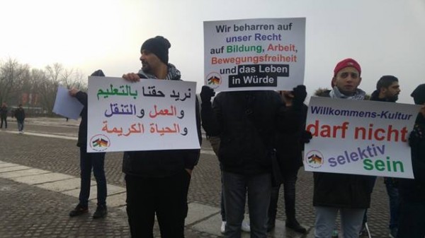 الفلسطينون في ألمانيا يعتصمون مطالبين بحقوقهم