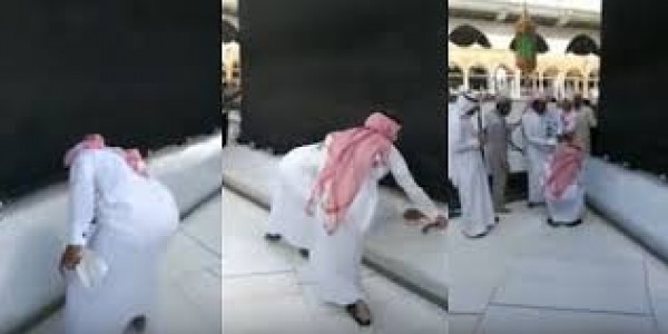 فيديو.. غسل الكعبة بعد سكب أحد الأشخاص بنزين بجوارها