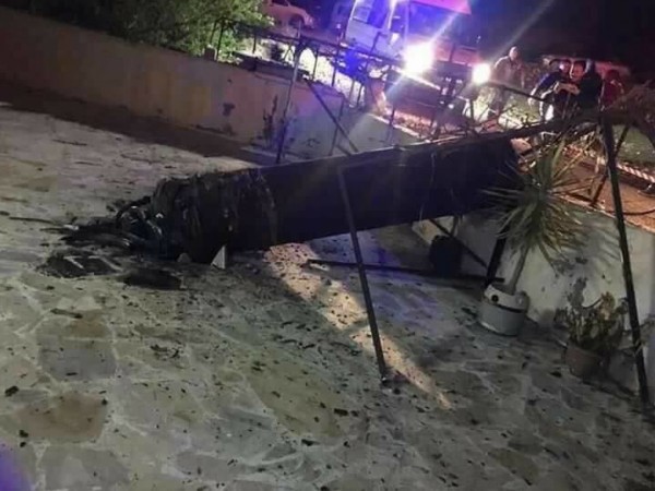 بقايا صاروخ سقط على إربد