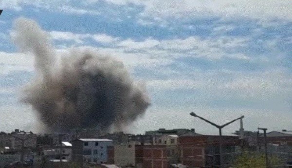 اللحظات الأولى لتفجير ديار بكر