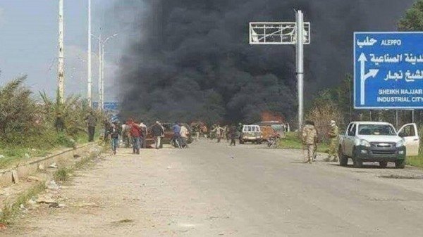 لحظة تفجير حافلات أهالي كفريا والفوعة غرب حلب