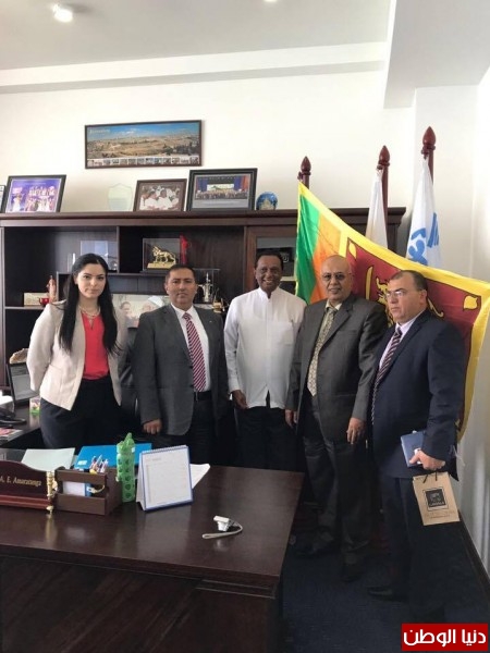 وزير التنمية السياحية والشؤون الدينية المسيحية السريلانكي يستقبل السفير شامية