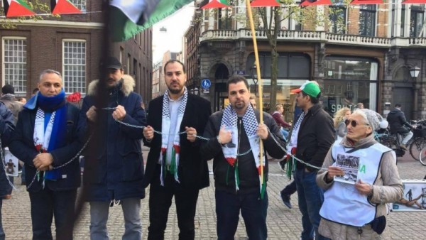 الجالية الفلسطينية بهولندا تنظم فعاليات تضامنية مع الأسرى المضربين