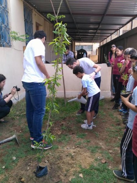 بالصور.. طلاب طيبه بمصر يزرعون 50 شجره بمناسبة يوم الارض