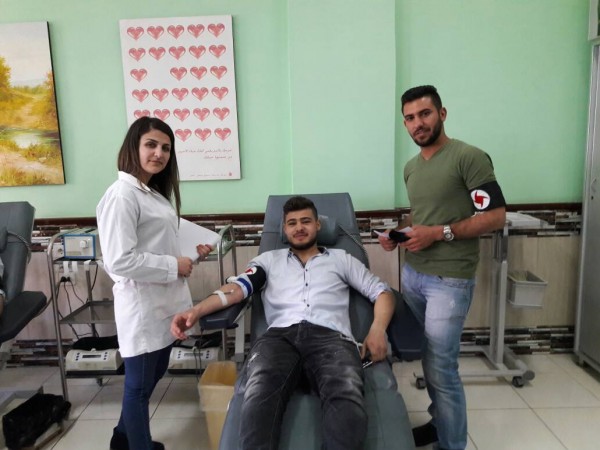 منفذية الطلبة الجامعيين تنظم حملة تبرع بالدم بجامعة دمشق