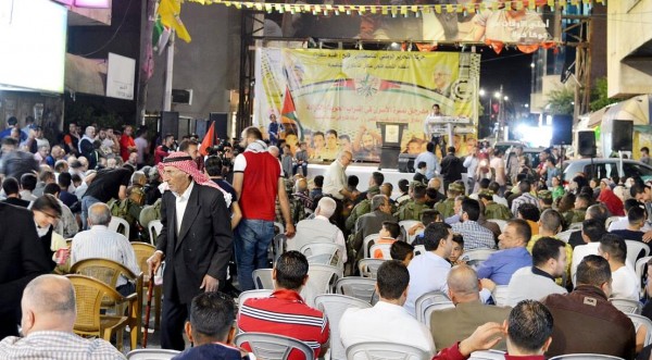 حركة "فتح" تنظم مهرجان جماهيري نصرة للأسرى المضربين
