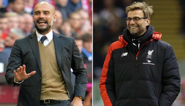 موقف كوميدي بين جوارديولا ويورجين كلوب بمباراة مانشستر سيتي وليفربول