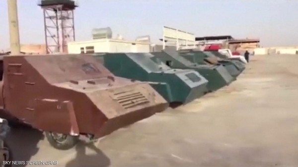 (شاهد) شكل المدرعات التي يستخدمها تنظيم الدولة في عملياته بالموصل