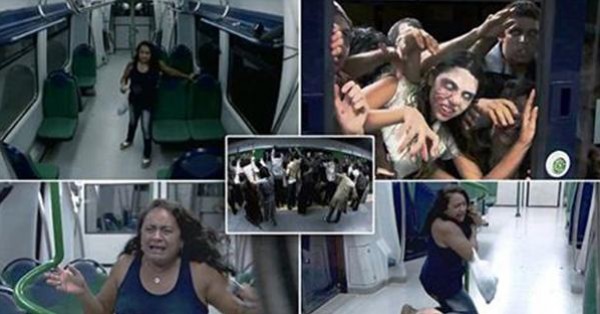 فيديو:زومبي يظهرون بين ركاب مترو أنفاق في البرازيل