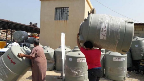 الفرقان تقدم مشروع توزيع المياه في عين الحلوة لبنان