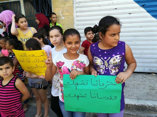 إعتصام للاطفال في مخيم عين الحلوة نصرة للأقصى