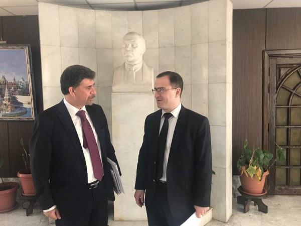 السفير عبد الهادي يلتقي الوزير المفوض الروسي بدمشق