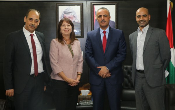 أبو دياك يبحث مع مديرة برنامج تعزيز العدالة الفلسطينية دعم قطاع العدالة