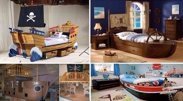 7 أفكار لتصميم سرير طفلك بوحي من عالم القراصنة