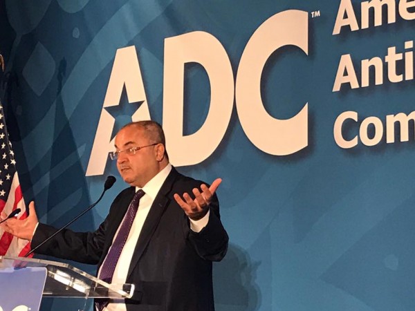 الطيبي يُلقي خطابا في واشنطن خلال مؤتمر اللجنة الأمريكية العربية لمكافحة التمييز