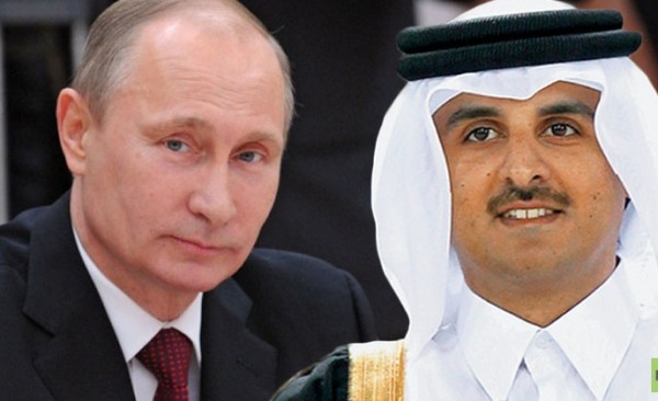 بوتين يبحث مع أمير قطر أزمتي سوريا والخليج