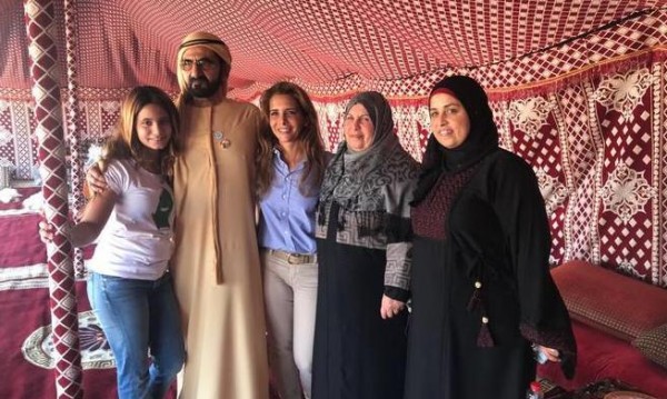 الأميرة هيا تستضيف والدة الشهيد معاذ الكساسبة وزوجته في دبي