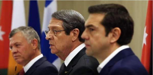 قادة الأردن واليونان وقبرص: تحديد وضع القدس يكون ضمن التسوية الشاملة