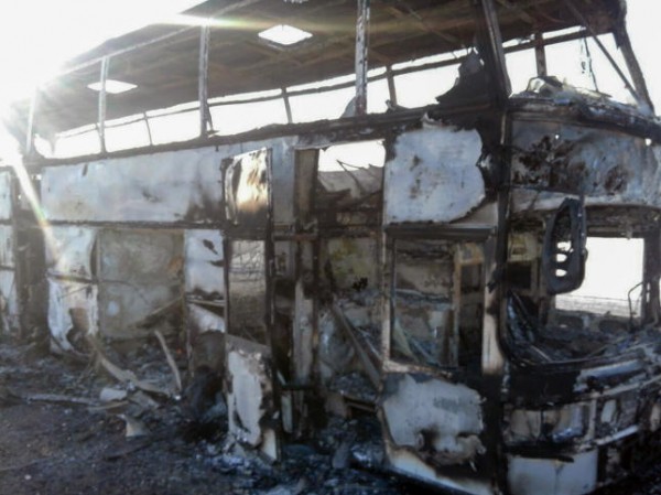 فيديو: حريق حافلة في كازاخستان يودي بحياة 52 شخصاً